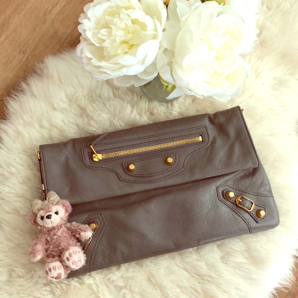 Balenciaga Handbags - Balenciaga gray clutch/crossbody